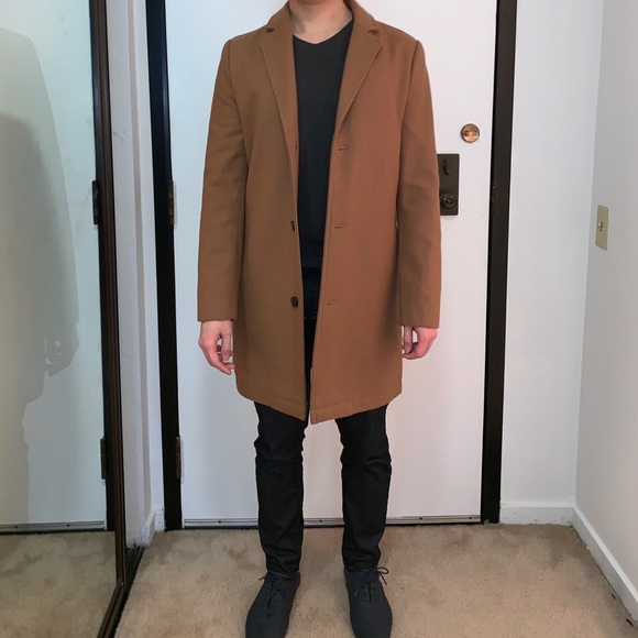 topman camel overcoat